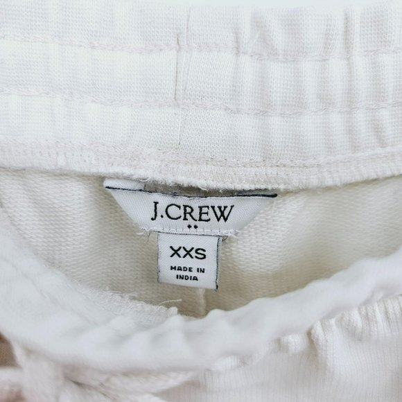 J Crew Factory Rainbow Striped Side Panel Shorts XXS White Retro Athletic Terry - Picture 2 of 14